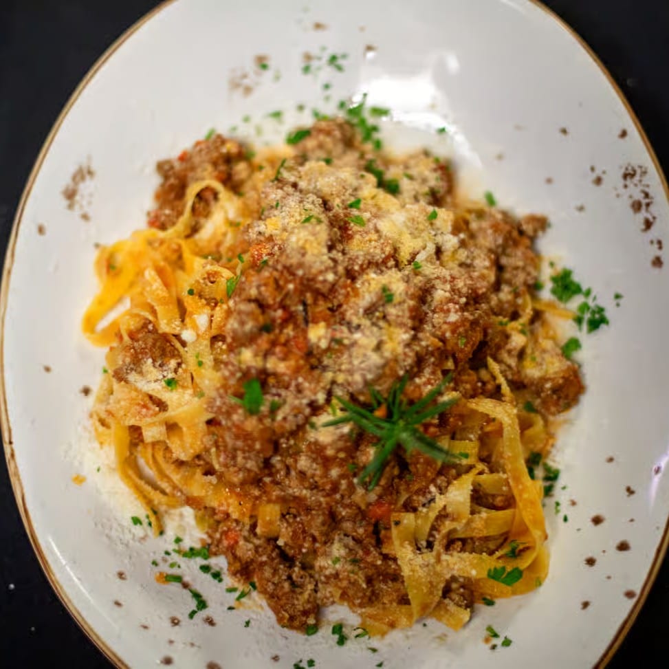 Fettuccine Bolognese.