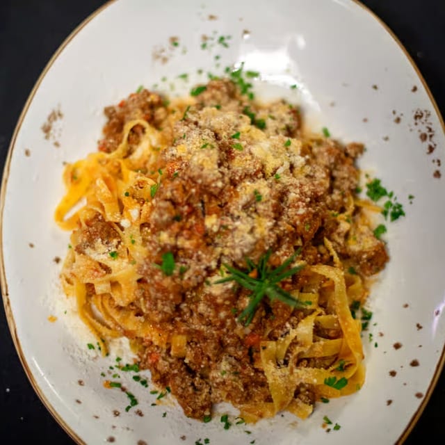 Fettuccine Bolognese.